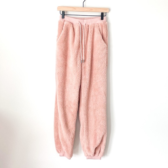 Revolve LPA Carter Jogger Pant in Pink Sherpa - Picture 6 of 7
